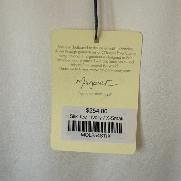 Margaret O'Leary Silk Tee, Ivory - Picture 6 of 7